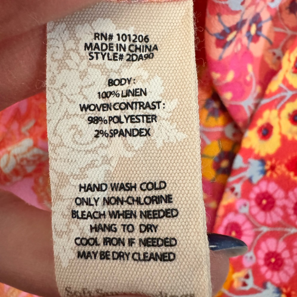 Soft Surroundings Boho Patchwork Button Down Tuni… - image 7